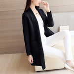 DRL Women's Autumn Winter Cardigan Sweater and Long Sections Wool Sweaters Slim Tight Bottoming Knitted Cardigans