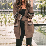 2019 Autumn Long Cardigan Women Sweaters Ladies Long Sweater Women Knitted Sweater Female Long Sleeve Loose Cardigans Coat