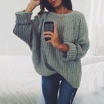 Dropship Sweater Women Unif Sweaters Oversized Jumper Cashmere 2019 Winter Pullover Pull Femme Hiver O-neck Solid Losse Tops